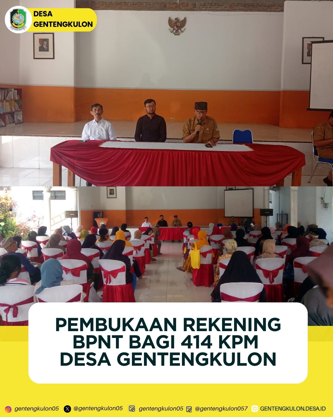 Gambar Berita Pembukaan Rekening BPNT bagi 414 KPM Desa Gentengkulon