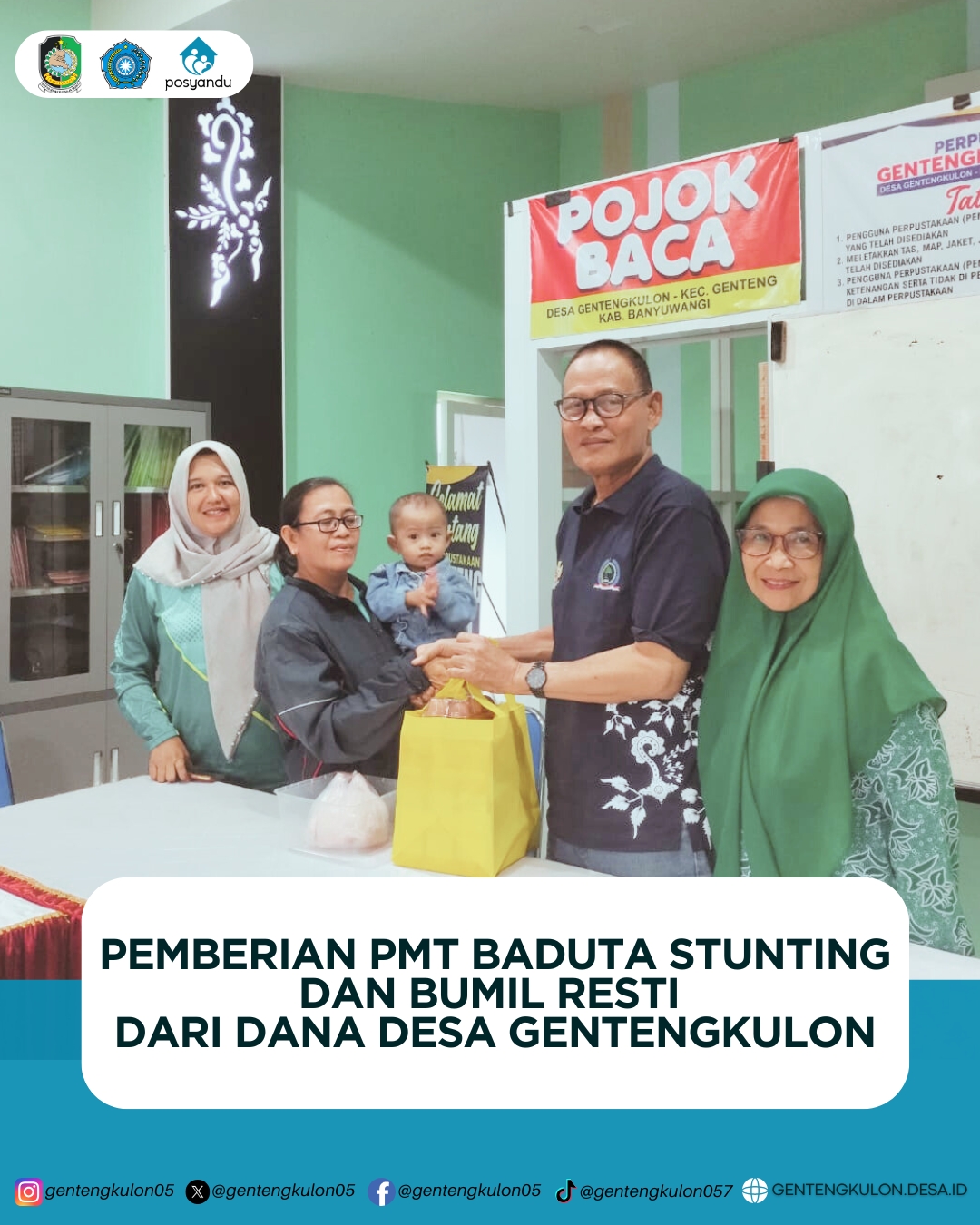 Gambar Berita Pemberian Makanan Tambahan (PMT) bagi Baduta Stunting dan Ibu Hamil Risiko Tinggi (Resti) dari Dana Desa Gentengkulon