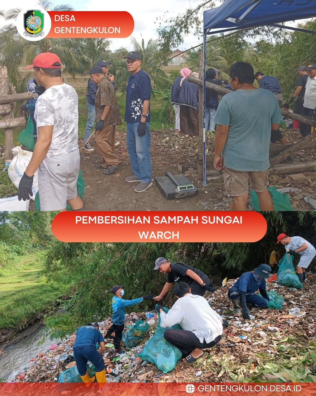 Gambar Berita PEMBERSIHAN SAMPAH DI SUNGAI BERSAMA ORGANISASI SUNGAI WATCH DAN ANAK KKN UNIVERSITAS AHMAD DAHLAN